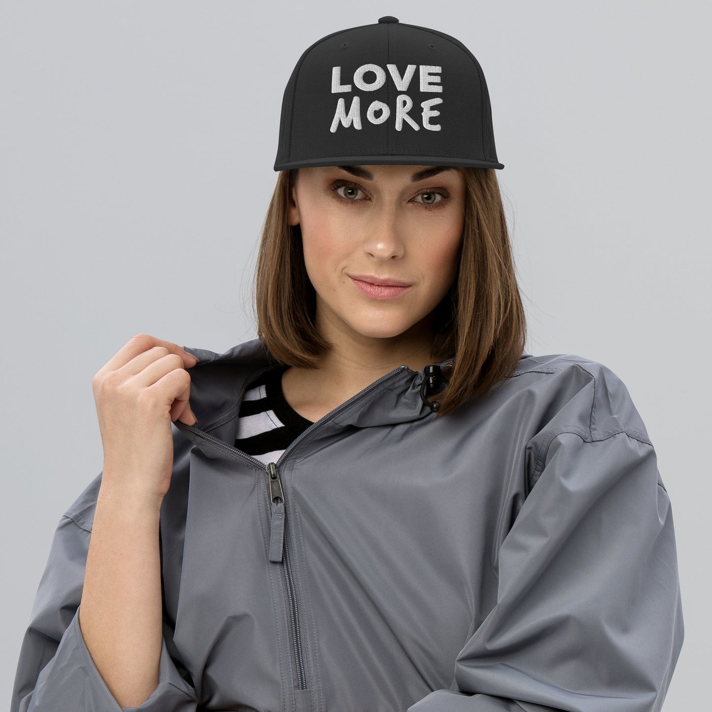 "LOVE MORE" Premium Flat Snapback