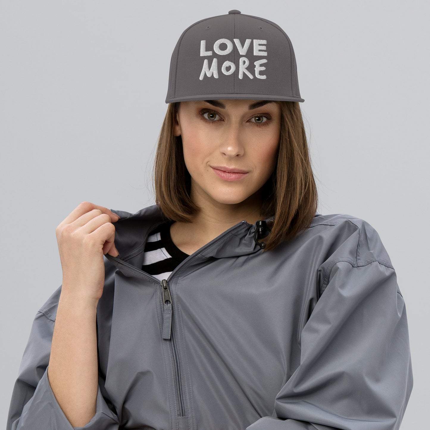 "LOVE MORE" Premium Flat Snapback