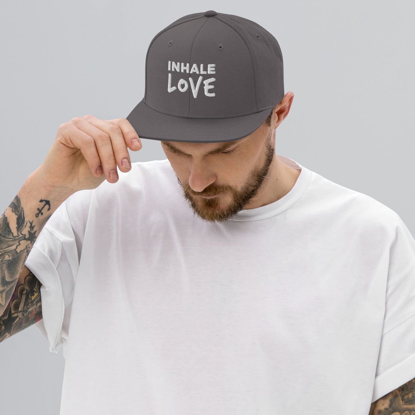 "INHALE LOVE" Premium Snapback Hat