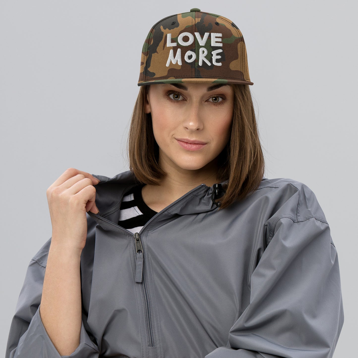 "LOVE MORE" Premium Flat Snapback