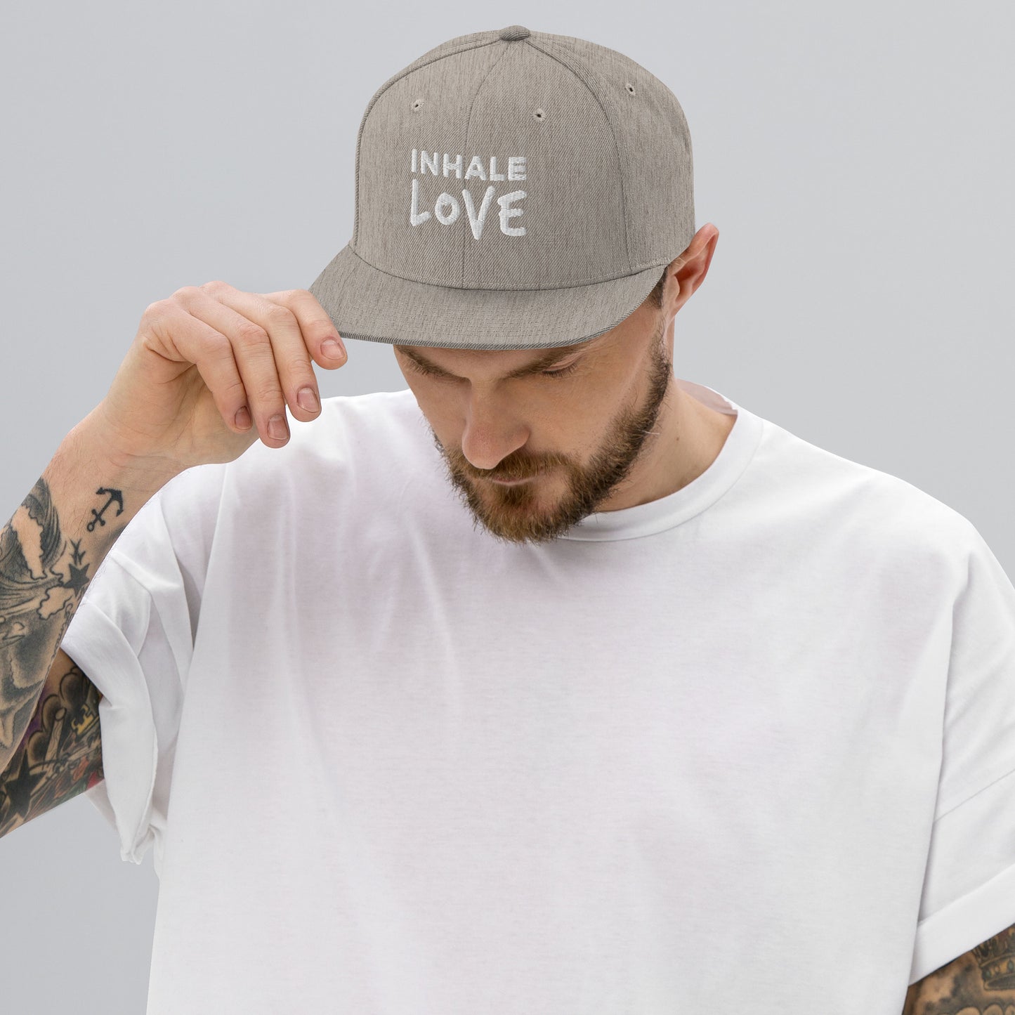 "INHALE LOVE" Premium Snapback Hat