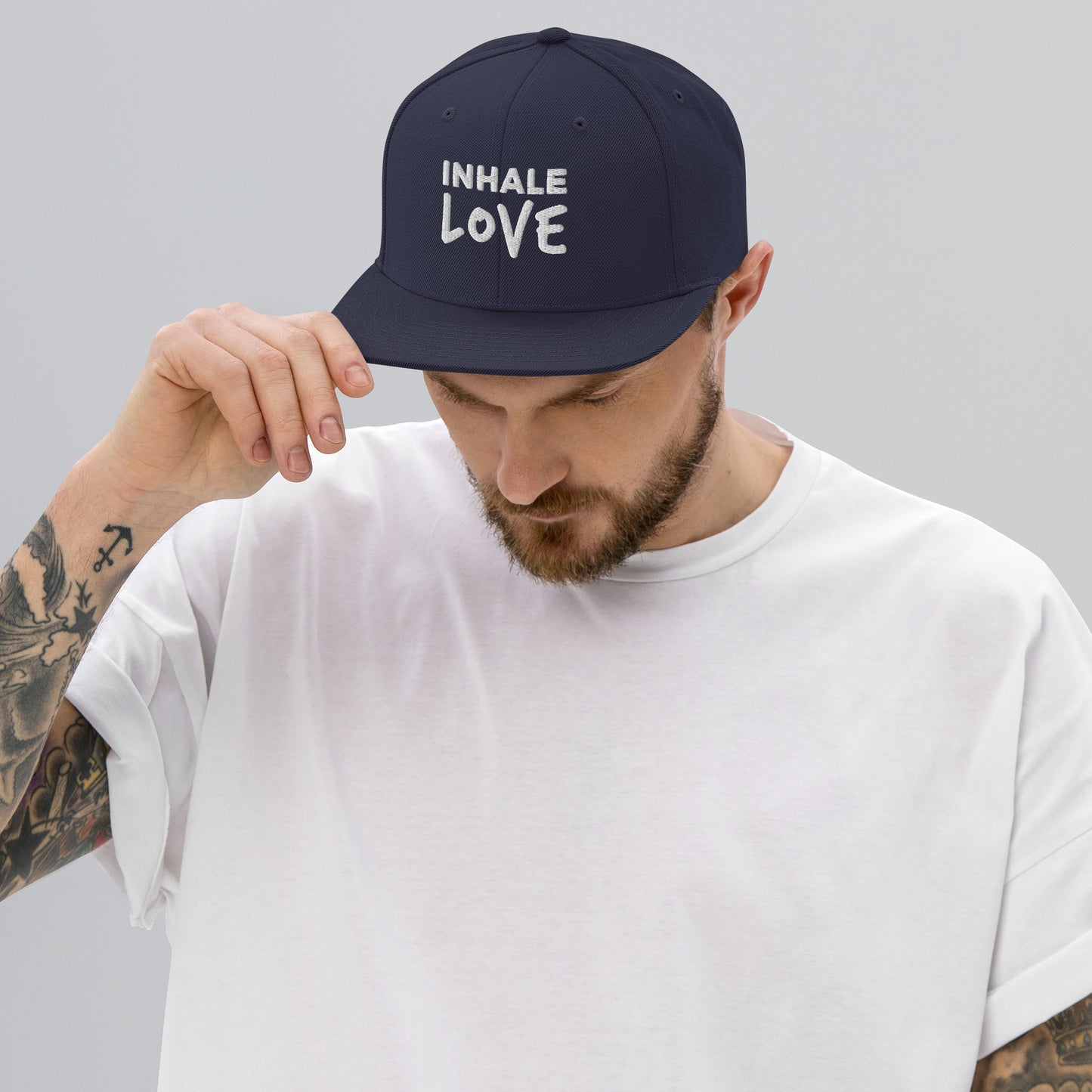 "INHALE LOVE" Premium Snapback Hat