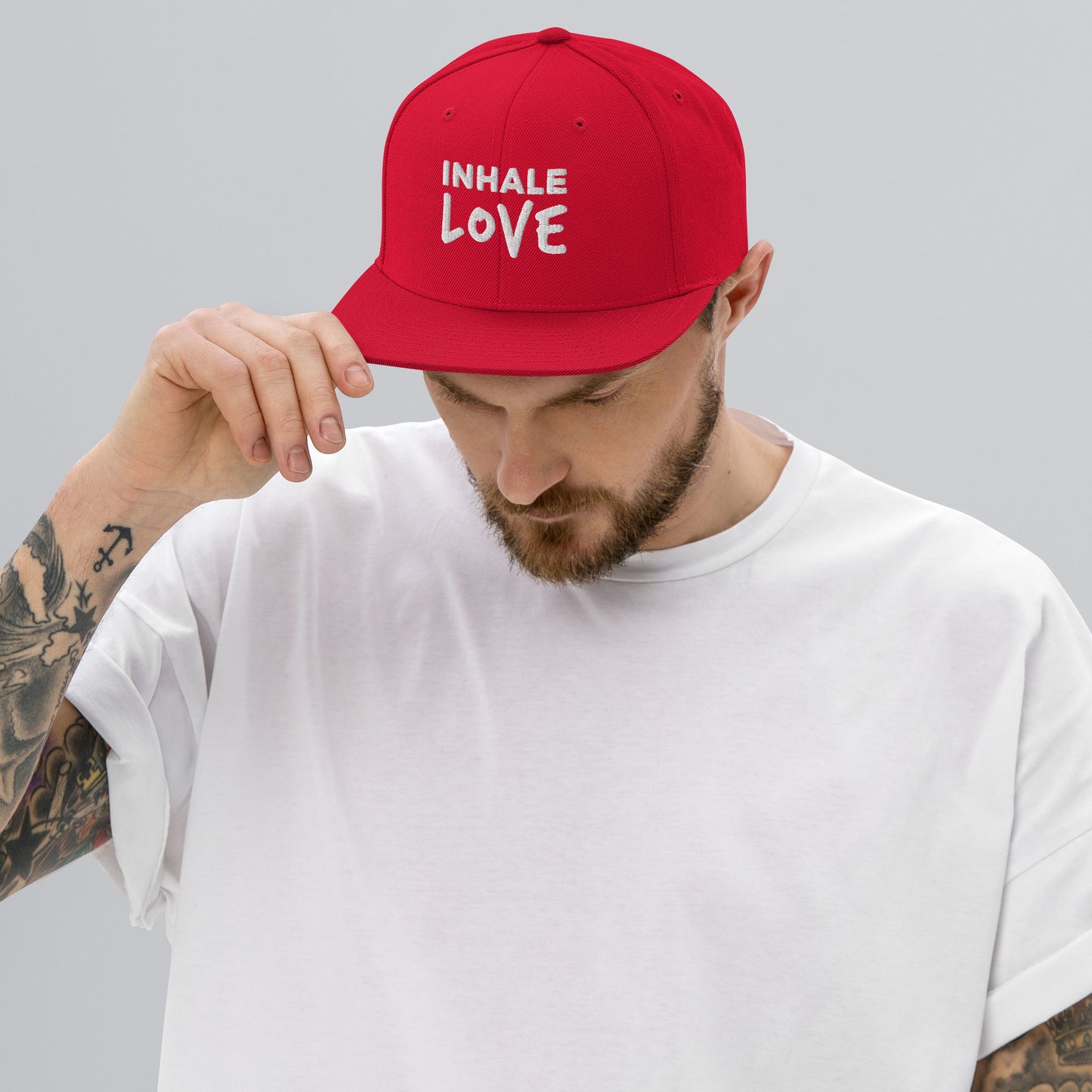 "INHALE LOVE" Premium Snapback Hat