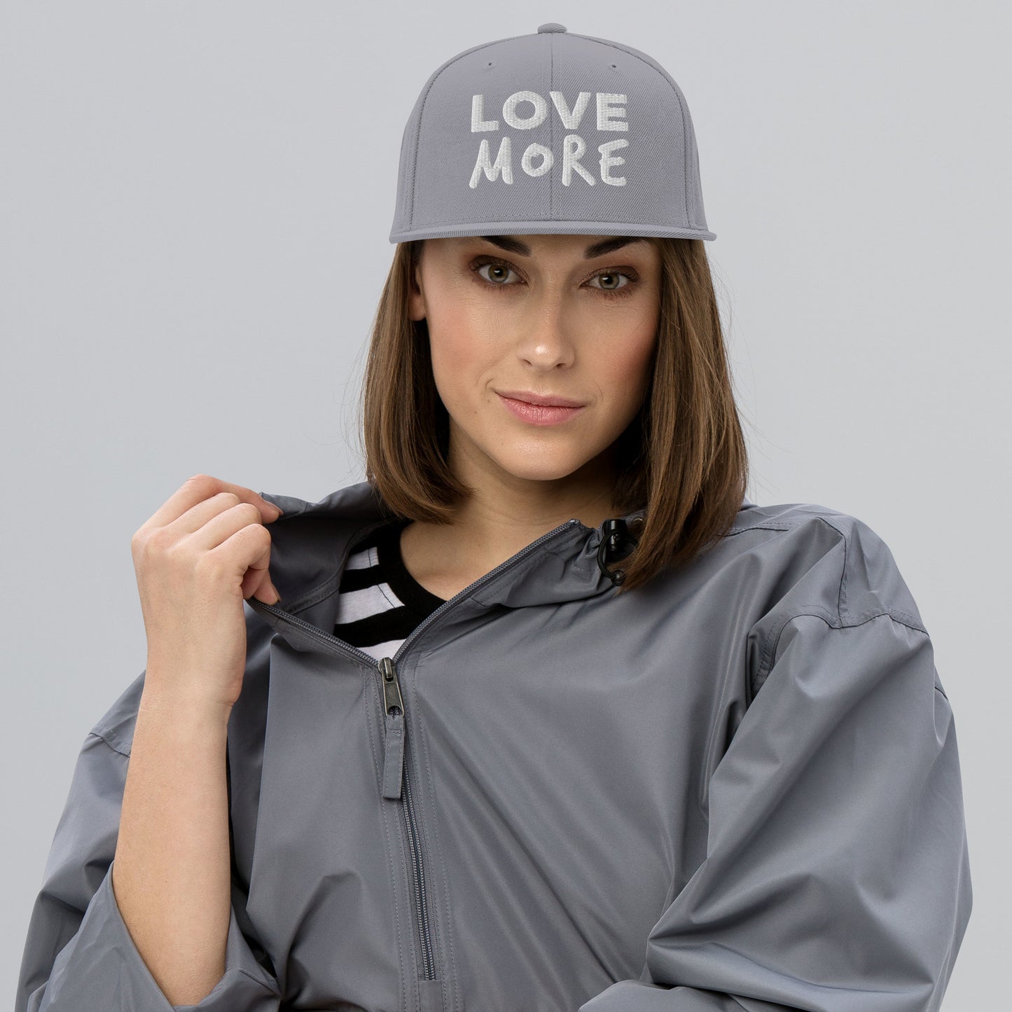 "LOVE MORE" Premium Flat Snapback