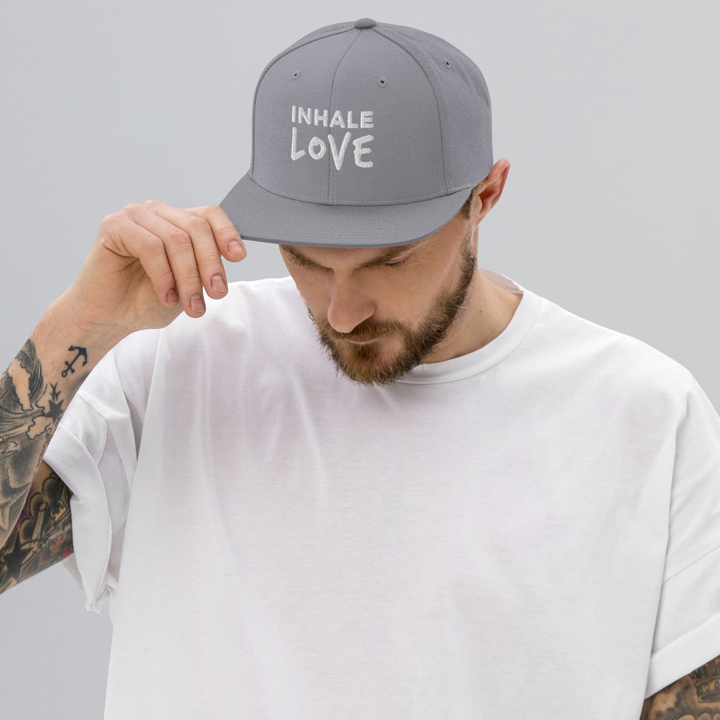 "INHALE LOVE" Premium Snapback Hat