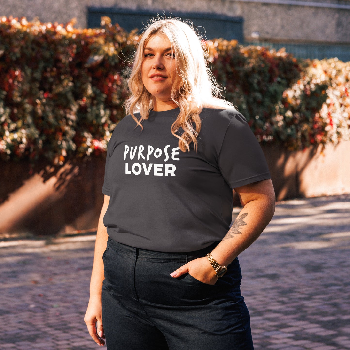 "Driven by Purpose: The PURPOSE LOVER Unisex Organic Cotton T-Shirt"