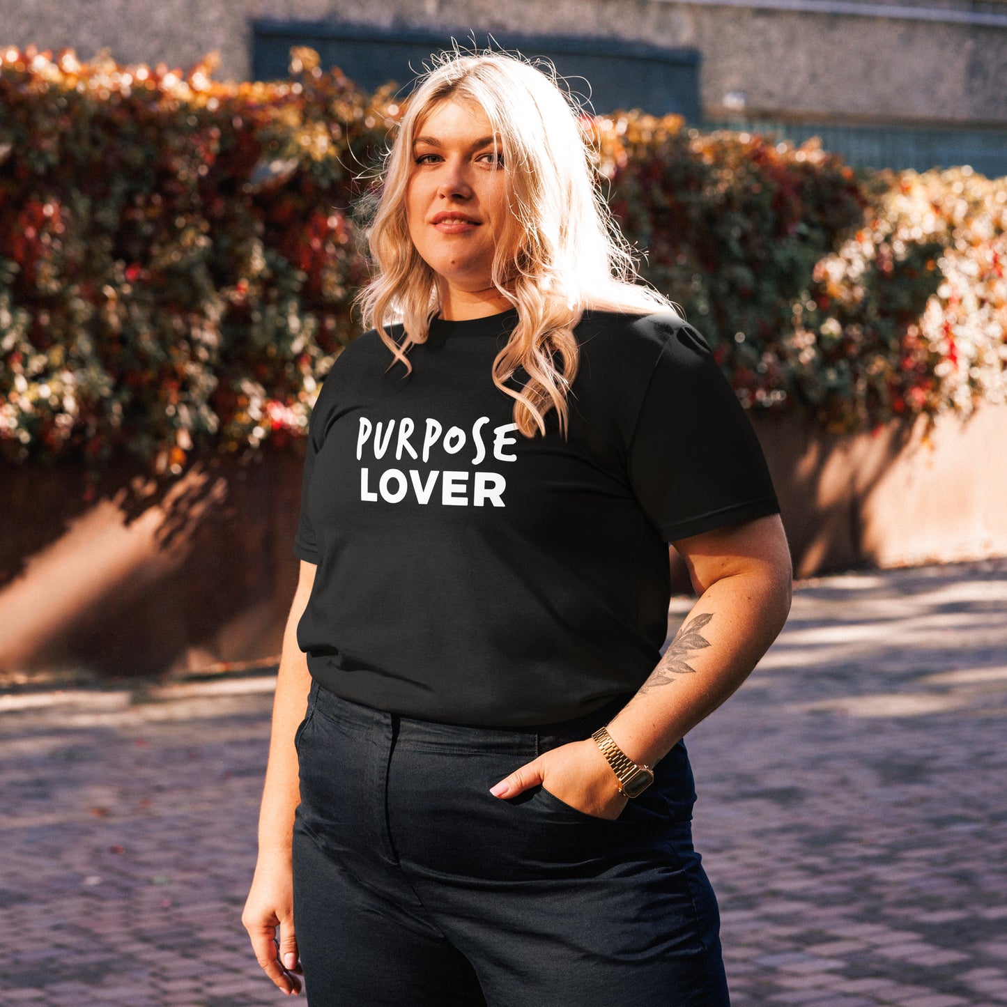 "Driven by Purpose: The PURPOSE LOVER Unisex Organic Cotton T-Shirt"