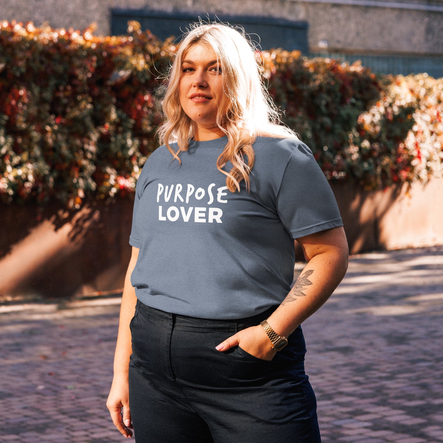 "Driven by Purpose: The PURPOSE LOVER Unisex Organic Cotton T-Shirt"