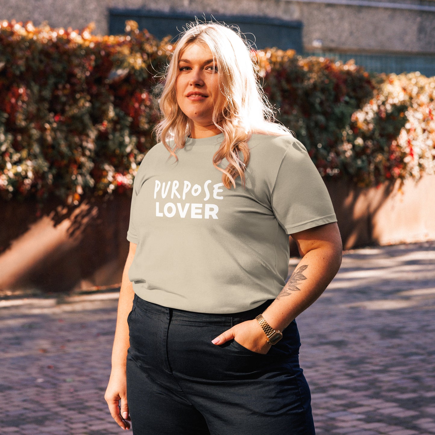 "Driven by Purpose: The PURPOSE LOVER Unisex Organic Cotton T-Shirt"