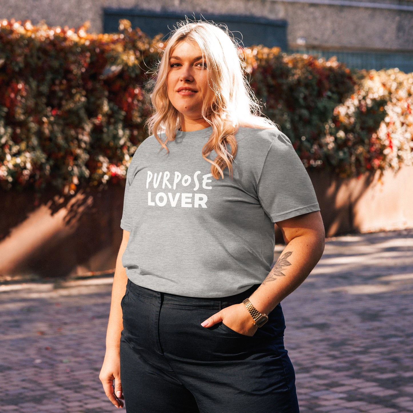 "Driven by Purpose: The PURPOSE LOVER Unisex Organic Cotton T-Shirt"