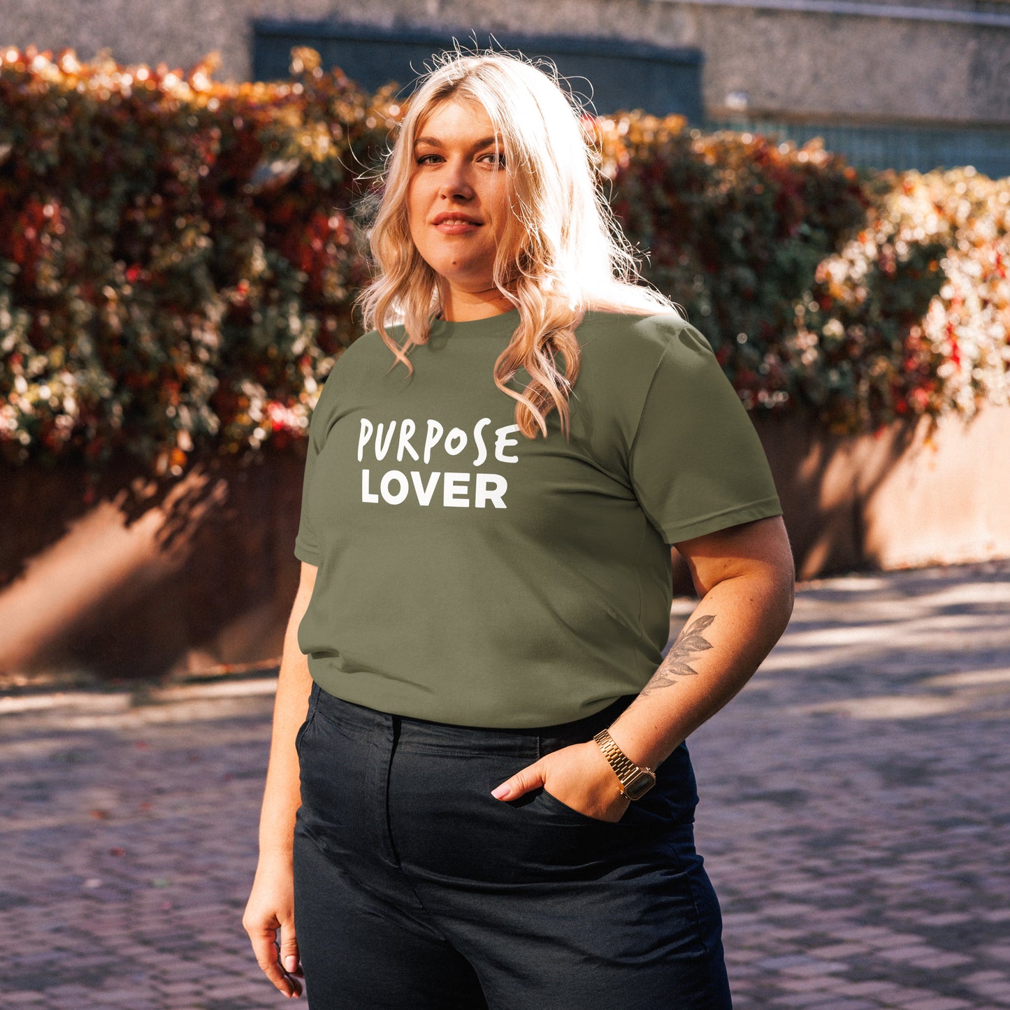 "Driven by Purpose: The PURPOSE LOVER Unisex Organic Cotton T-Shirt"